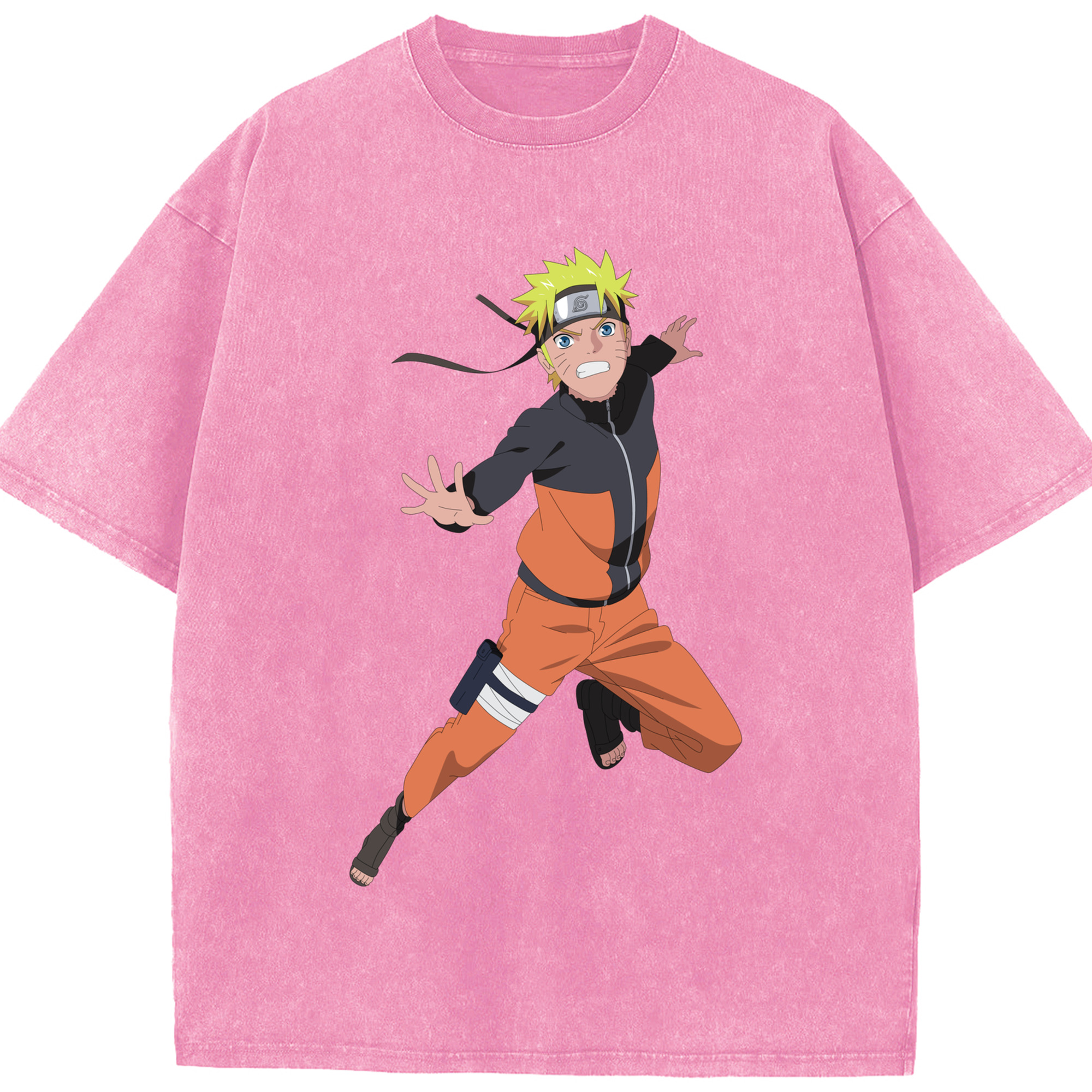 （画像用） NARUTO -ナルト- うずまき ナルト Uzumaki Naruto 綿100% ヴィンテージ風 半袖Tシャツ（フロントプリント）